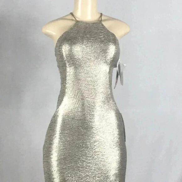 Blondie Nites By Stacy Sklar Size 3 Strappy-Back Light Gold Gown.New With Tags - Picture 5 of 11